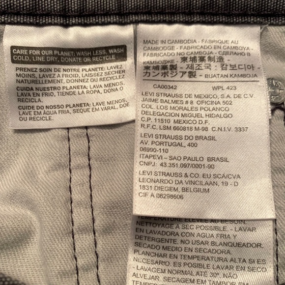 Mens Levi's 514 White Tab Straight Fit Jeans Grey Size 29/ 32 - Picture 13 of 14